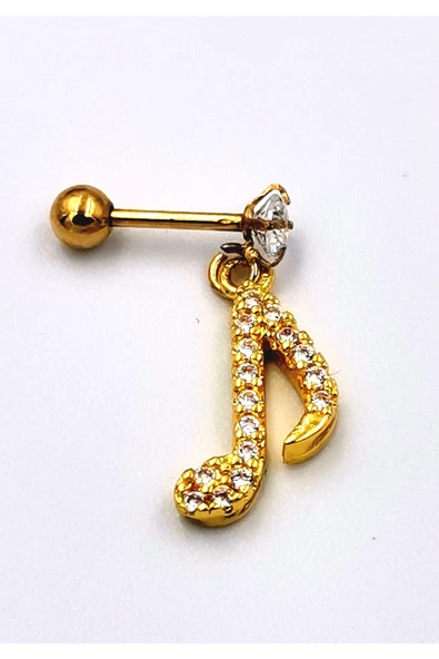 Çelik Zirkon Taşlı Göbek Piercing ürün görseli 1