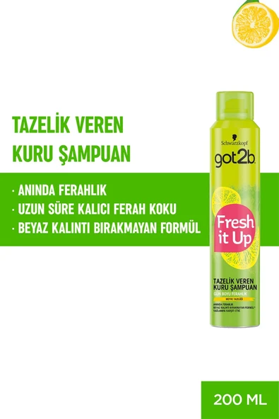Schwarzkopf Fresh It Up Extra Fresh Kuru Şampuan 200 ml - Resim 2