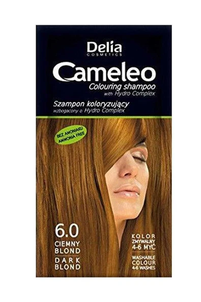 Delia Cosmetics Delia Camelia Saç Renklendirici Şampuan Tek Kullanımlık 6.0 - Dark Blond