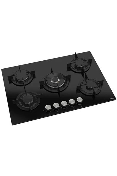 Ferre Rs035 Siyah 75cm. 5 Gözlü Woklu Ankastre Ocak - 2