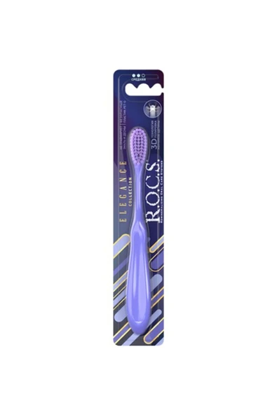 ROCS DİŞ Rocs R.o.c.s. Elegance Collectıon Diş Fırçası – Orta Sert Mor Sap-Mor Kıl