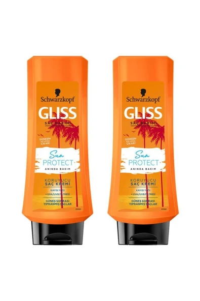Gliss Schwarzkopf Saç Koruyucu Kremi 360 Ml.2'li (güneş Sonrası Yıpranmış Saçlar)