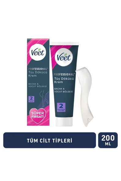 Veet Professional Tüy Dökücü Krem Hassas Ciltler 200 ml Süper Fırsat Paketi