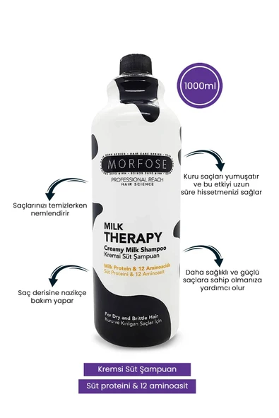 Morfose Milk Theraphy Şampuan 1000 ml - Resim 2