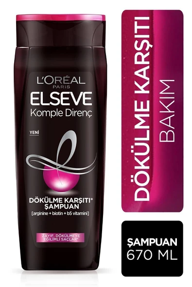 ELSEVE L'oréal Paris Komple Direnç Dökülme Karşıtı Şampuan 670 Ml ürün görseli