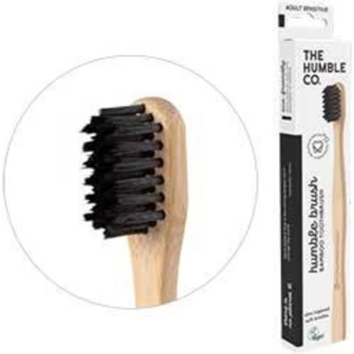 Humble Brush Humble Brush Yetişkin Diş Fırçası Soft Extra Inceltilmiş Yumuşak Kıllar - Kömür Siyah