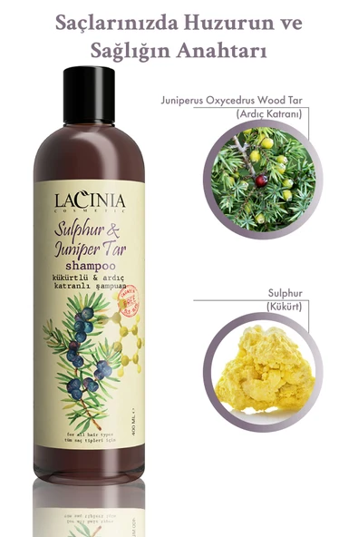 Lacinia Kükürt Ve Ardıç Katranlı Şampuan 400ml - 3