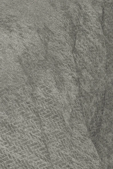 Jakarlı Şönil Koltuk Örtüsü  | Çekyat Örtüsü | Koltuk Şalı 110x175 2 Ad. Kaymaz Gümüş - Resim 3