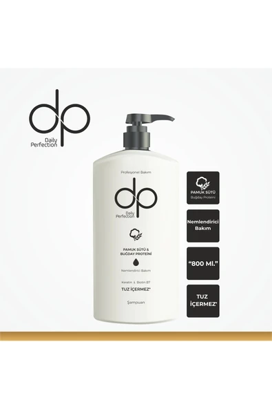 dp Daily Perfection Pamuk Sütü & Buğday Proteini Şampuan 800 ml