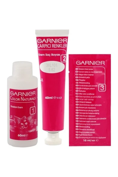 Garnier Çarpıcı Renkler 5/62 - Parlak Lal Kızılı Saç Boyası - Resim 4