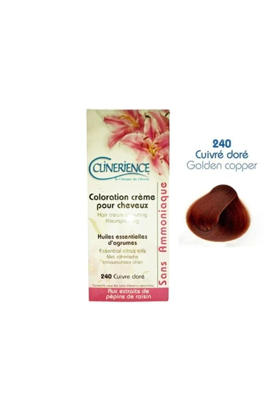 Clinerience Doğal Saç Boyası 240 - Altın Bakır ürün görseli