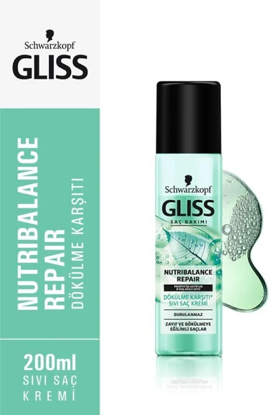 Gliss Schwarzkopf Gliss Nutribalance Sıvı Saç Bakım Kremi 200 ml