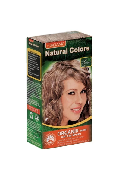 Organic Natural Colors 10C Açık Küllü Sarı Organik Saç Boyası 8681085503307