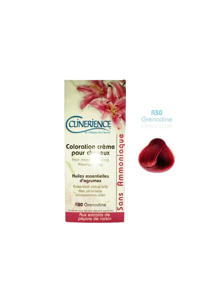 Clinerience Doğal Saç Boyası R30 - Nar Şurubu