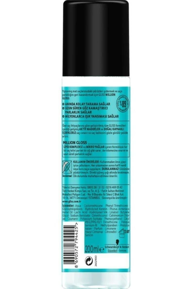 Gliss Million Gloss Sıvı Saç Kremi 200 ml - 3