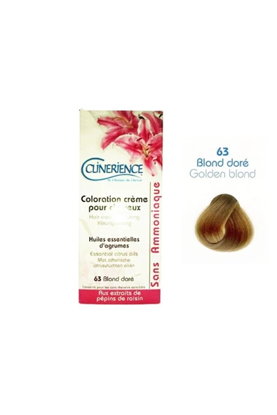 Clinerience Doğal Saç Boyası 63 - Altın Sarı