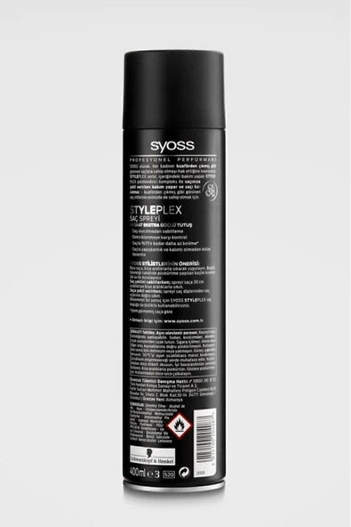 Syoss Style Plex Saç Spreyi 400 ml - Şekillendirme ve Koruma - Resim 3