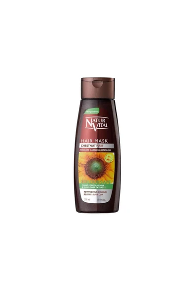 Natur Vital Boya Korucu Renkli Saç Maskesi 300 ml Kestane