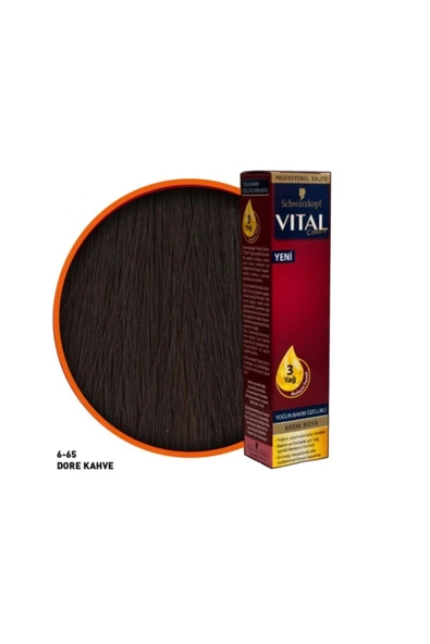 Schwarzkopf Schwarzkopf Vital Colors Krem Boya 6-65 - Dore Kahve