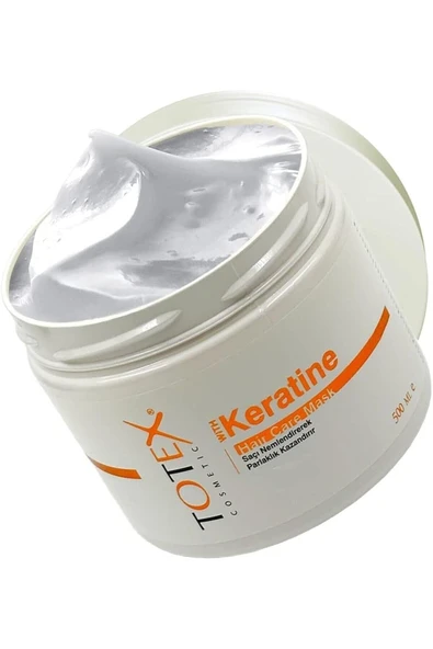 TOTEX Saç Bakım Maskesi | Nemlendirici Ve Parlaklık Kazandırıcı | Saç Besleyici Keratin 500 ml - 2