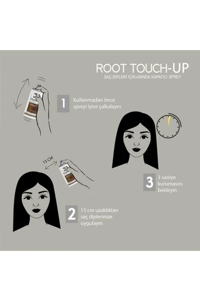 Root Touch-Up Neva Saç Dipleri Için Anında Kapatıcı Sprey 75 ml - Kızıl - Resim 2