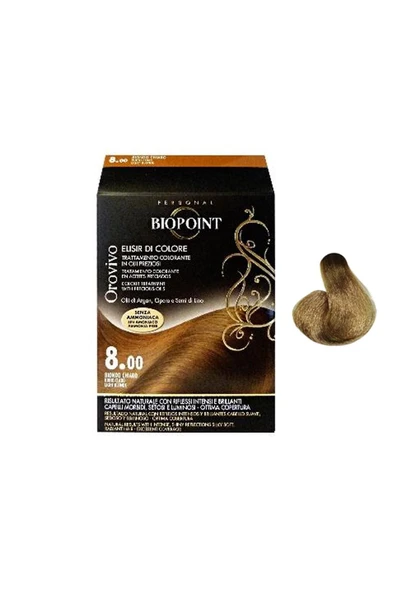 BIOPOINT Orovivo Elisir Colore Saç Boyası 8.00- Koyu Sarı