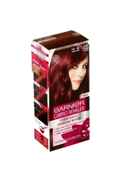 Garnier Çarpıcı Renkler 5/62 - Parlak Lal Kızılı Saç Boyası - Resim 2