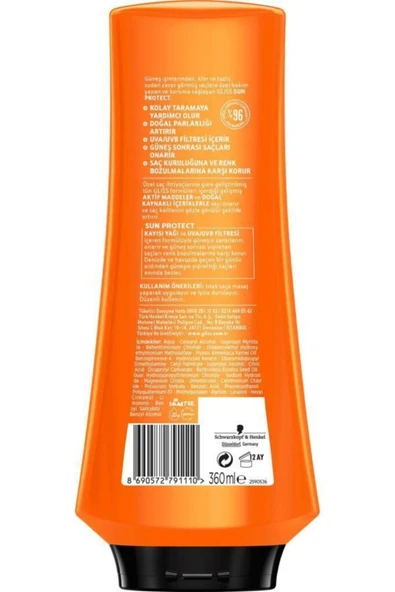 Gliss Schwarzkopf Gliss Sun Protect Güneşe Karşi Koruyucu Saç Kremi 360 Ml - 3