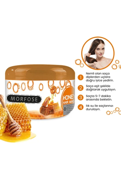 Morfose Ballı Saç Bakım Maskesi 500 ml - Resim 3