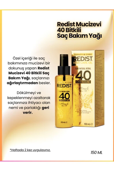 Redist Redıst Bitkisel Saç Bakım Yağı 150 ml - 2