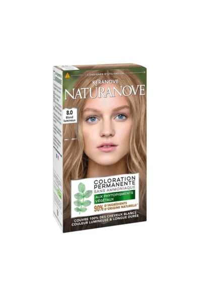 KERANOVE Naturanove Set Saç Boyası 8.0 Parlak Sarı