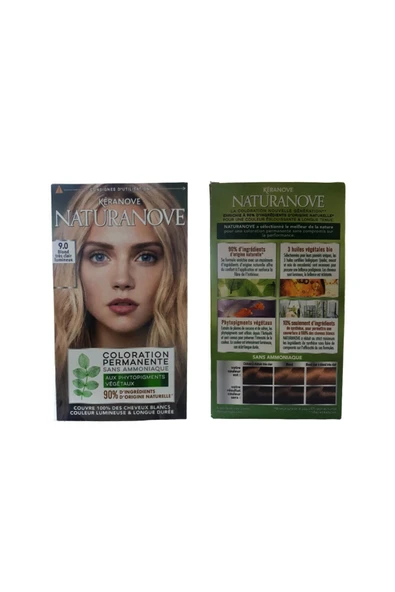 Keranove Oleo Color Keranove Naturanove Color Permanente Saç Boyası 9.0 Blond Tres Clair Lumineux