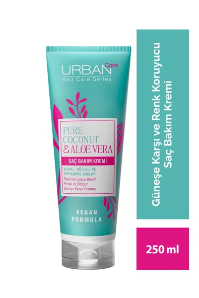 Urban Care Pure Coconut&aloe Vera Boyalı Saçlara Özel Renk Koruyucu Saç Bakım Kremi-250ml-vegan