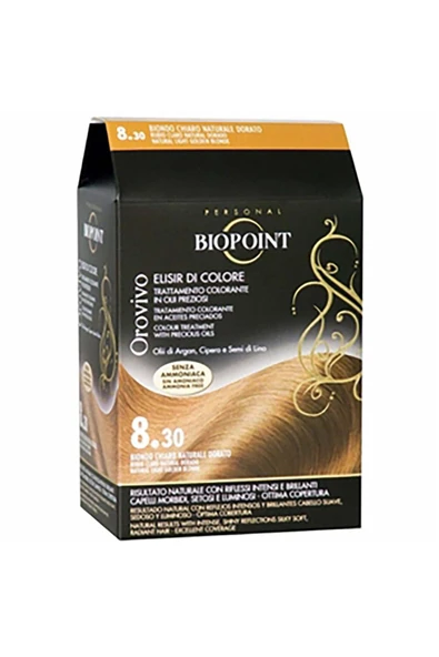 BIOPOINT Orovivo Saç Boyası 8.30 Doğal Açık Altın Sarı 8051772483524 ürün görseli
