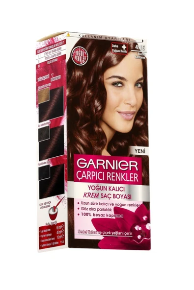 Garnier Çarpıcı Renkler Saç Boyası 4.15 Buzlu Kestane - Resim 2