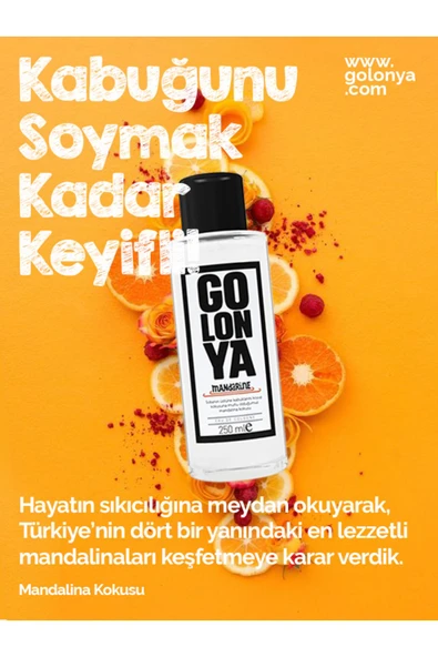 Golonya Ekşi Mandalina Kokulu Kolonya - Cam Şişe 250 ml - 2