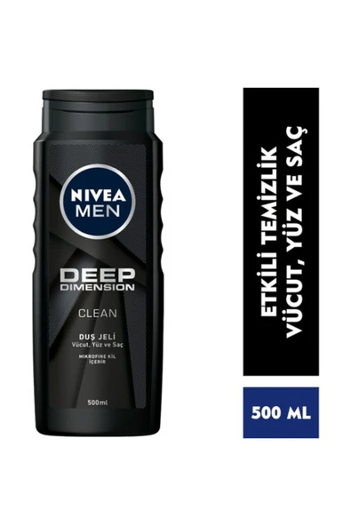 NIVEA Men Deep Dimension Duş Jeli 500ml