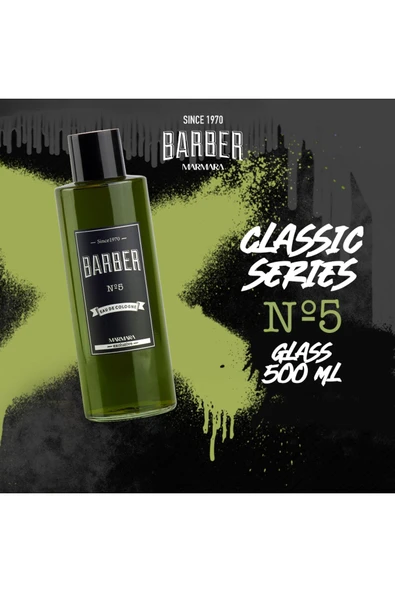 Barber Marmara No.5 Edc Kolonya Cam Şişe 500 ml - 3