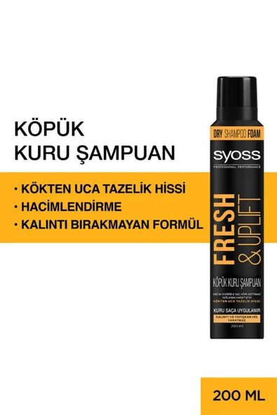 Syoss Fresh & Uplıft Köpük Süper Kuru Şampuan 200 Ml _kuru_şampuan_001