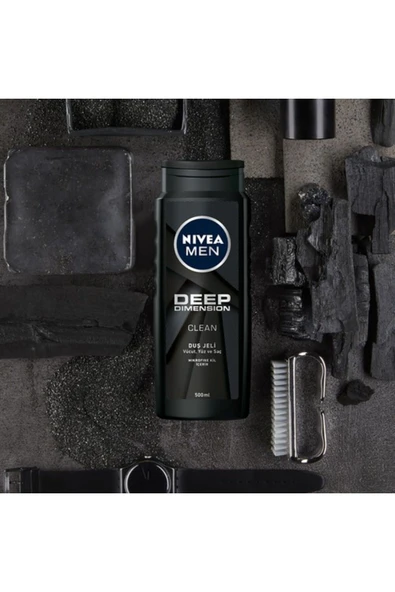 NIVEA Men Deep Dimension Duş Jeli 500ml - 3
