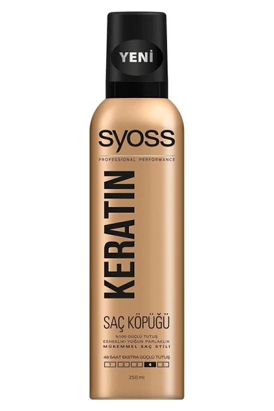 Syoss Keratin Köpük 250 ml - Saç Onarıcı ve Hacim Artırıcı Ürün - 2
