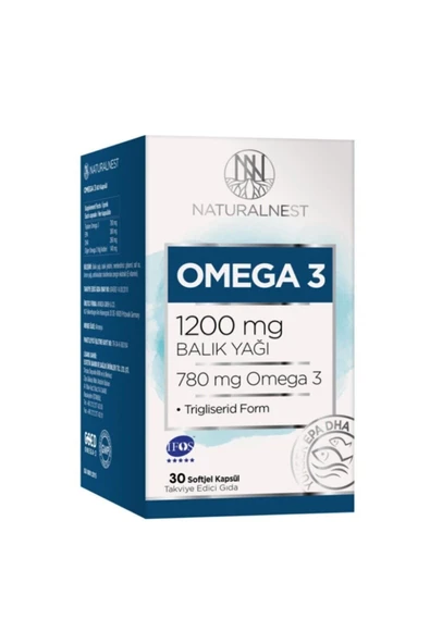 Naturalnest Natural Nest Omega 3 1200 Mg Balık Yağı 30 Kapsül Medikozi173