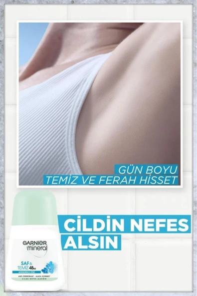 Garnier Mineral Saf Ve Temiz Kadın Roll-on Deodorant 3600542035149 - Resim 2