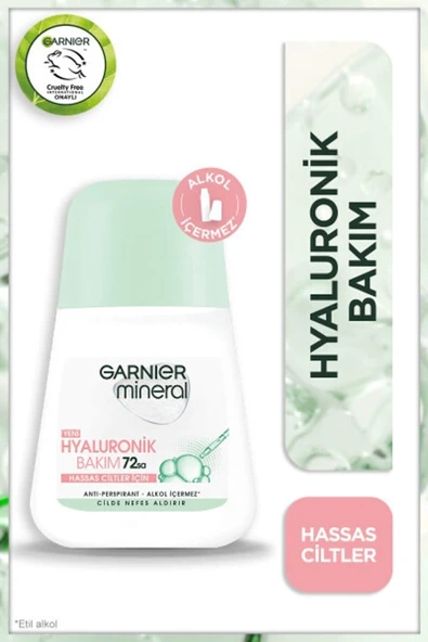 Garnier Mineral Hyaluronik Bakım Roll-on Deodorant ürün görseli