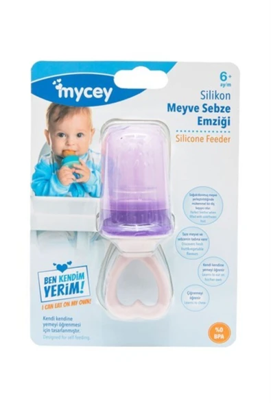 mycey Silikon Meyve Sebze Emziği Mor - Resim 3