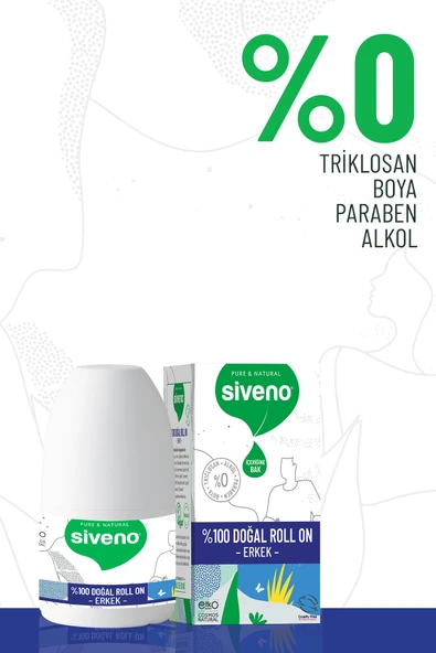 Siveno %100 Doğal Roll-on Erkek Deodorant Ter Kokusu Önleyici Bitkisel Leke Bırakmayan Vegan 50 ml - Resim 4
