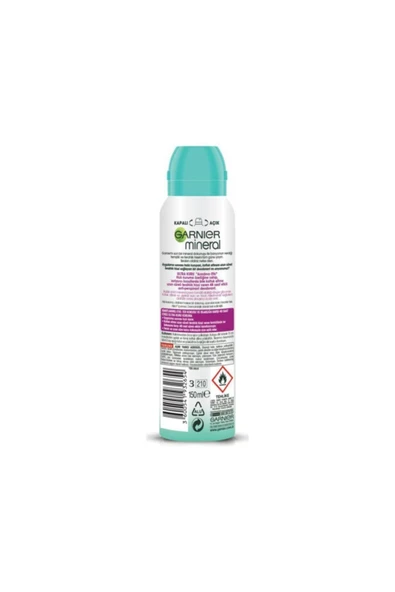 Garnier Kadın Deodorant Mineral Ultra Kuru Sprey 150 ml-STRYALTYMZ1031928 - Resim 3