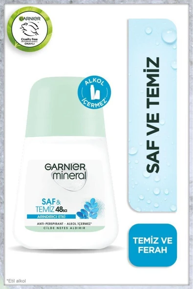 Garnier Mineral Saf Ve Temiz Kadın Roll-on Deodorant 3600542035149 ürün görseli