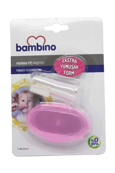 Bambino Parmak Diş Kaşıyıcı Pembe /