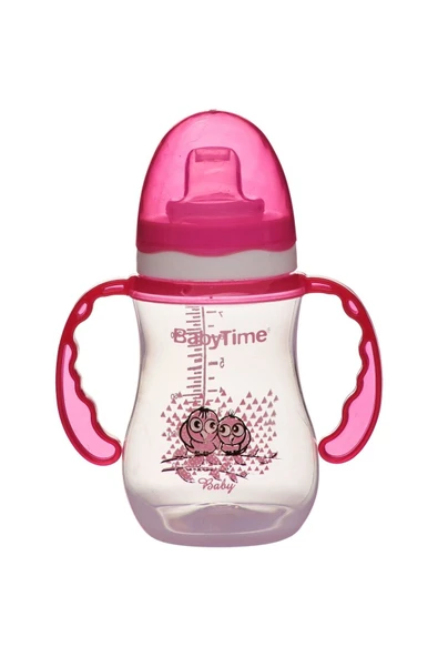 Babytime Bt105 Damla Akıtmaz Kulplu Bardak 250 ml Pembe